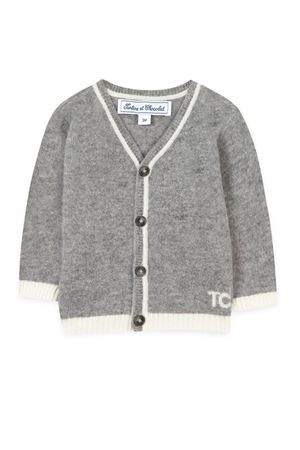 Cardigan in cashmere grigio TARTINE ET CHOCOLAT KIDS | TZ1809122